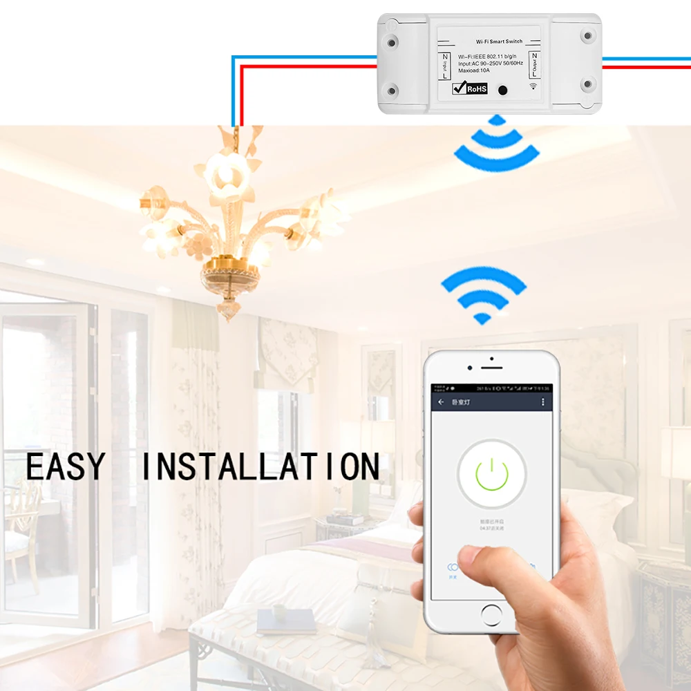 Portable DIY Wireless Wifi Switch Remote Control Smart Home Automation Light Relay Module Controller Work With For Alexa | Безопасность