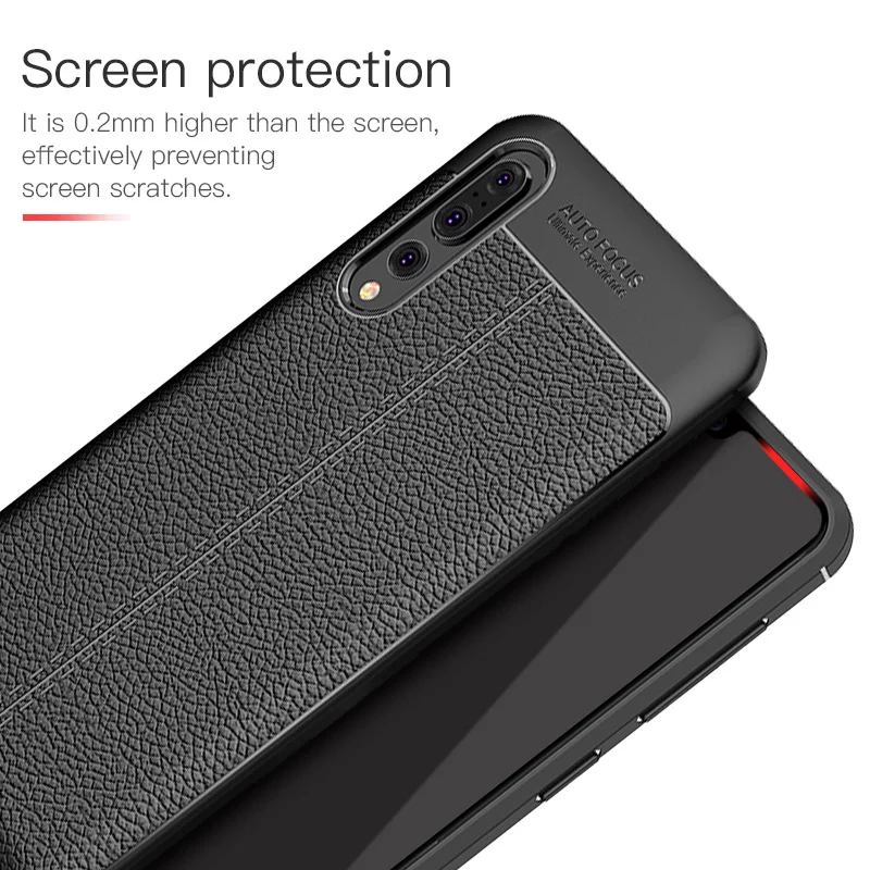 Luxury Soft Shockproof Leather Grained TPU Case For Huawei Y9 2019 Mate20 Pro Lite 20 Y6 Y5 Y7 Prime 2018 honor 10 |