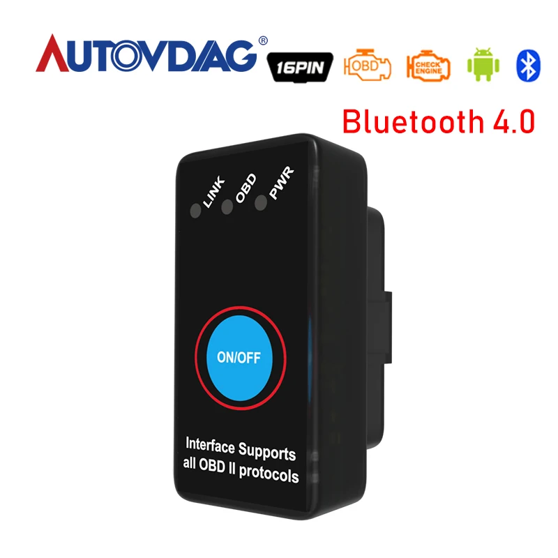 Elm327 Bluetooth 4 0 Obd2 версия V1.5 ELM 327 Obd 2 Переключатель ELM327 BT Obdii поддержка смартфона и ПК