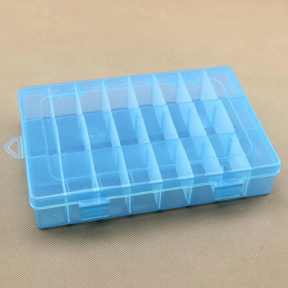 Life Essential 24 Compartment Storage Box Practical Adjustable Plastic Case for Bead Rings Jewelry Display Organizer | Дом и сад