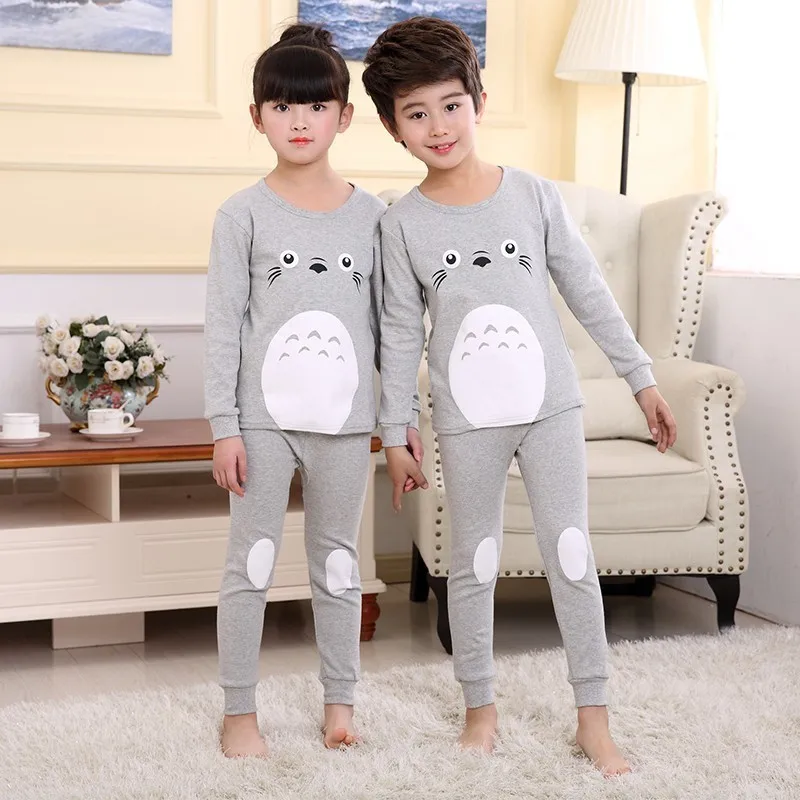 2019 Autumn And Winter Long-sleeved Trousers Boys Girls Pajamas Cotton Thin Section Set Baby Air Conditioning Service |