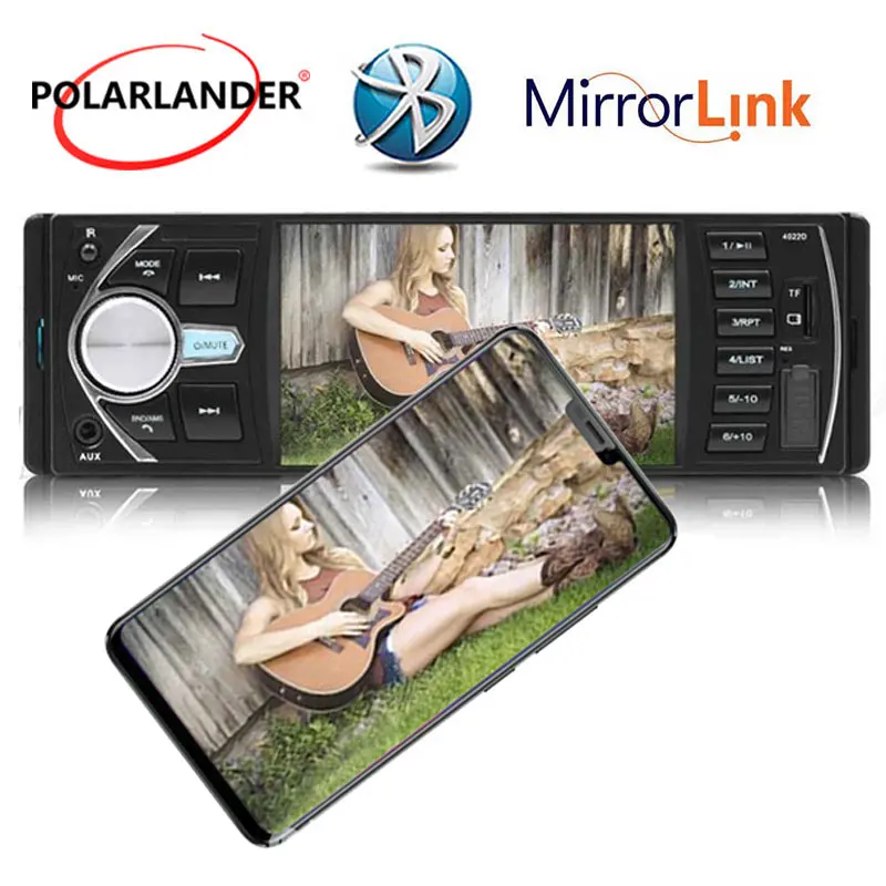 Автомагнитола 4 1 дюйма Автомобильный Радио Поддержка DVR/AUX вход USB TF рулевое
