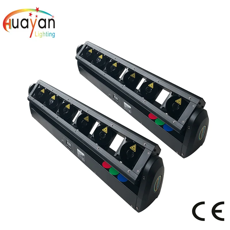 2 шт./лот Лидер продаж 3 Вт RGB Полноцветный 6 головок жирный луч движущийся лазерный