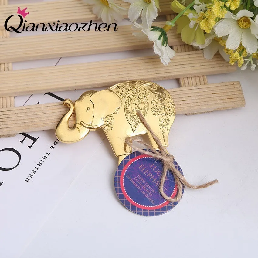Qianxiaozhen 1pcs Elephant Beer Bottle Opener Wedding Favors And Gifts For Guests Souvenirs Party Supplies |