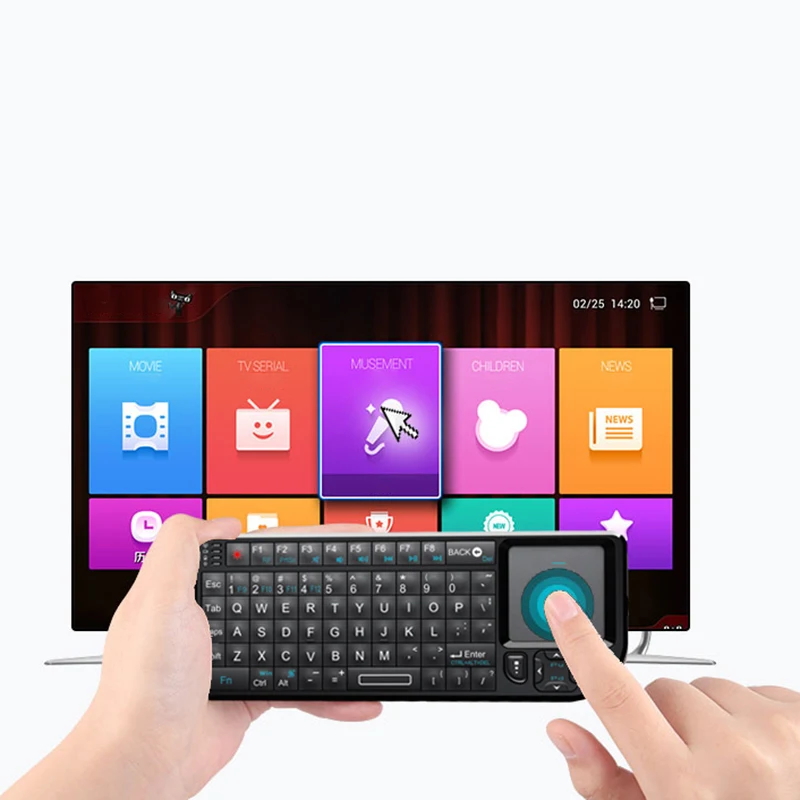 Беспроводная мини клавиатура 2 4G оригинальная сенсорная подсветка для Smart TV Samsung LG