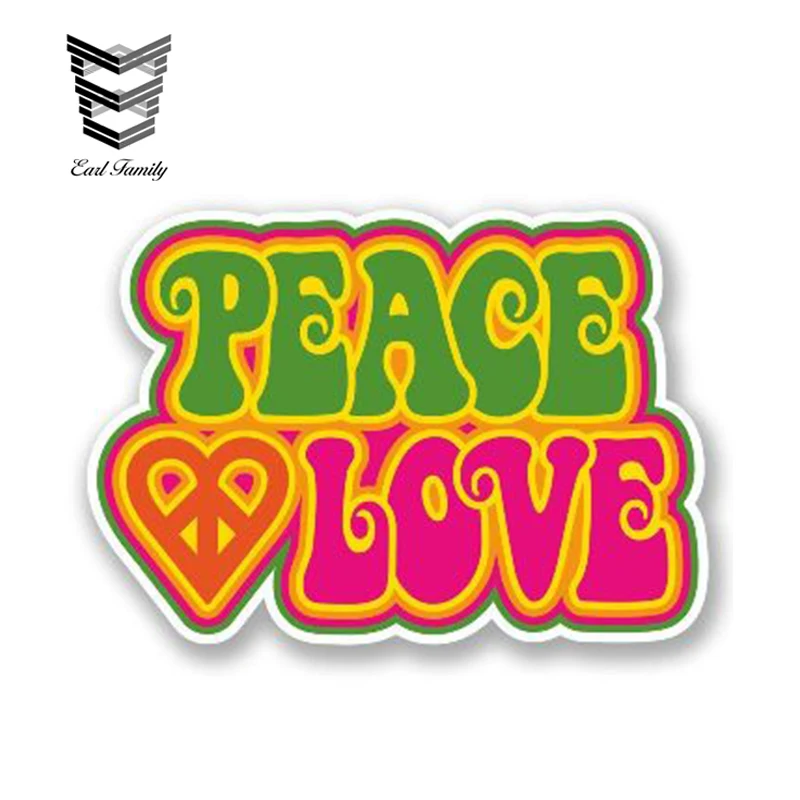EARLFAMILY 13 см x 7 Peace Love забавная наклейка для автомобилей Автомобильный Стайлинг