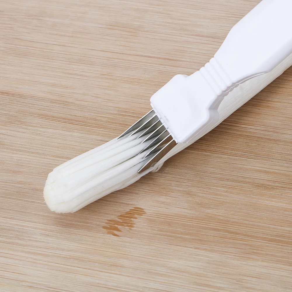 Резчик лука измельчитель ломтик столовые приборы гребешок нож шред инструменты