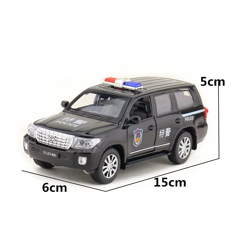 Масштаб 1:32/литая металлическая Игрушечная модель/Toyota Land Cruiser SUV Police/автомобиль со