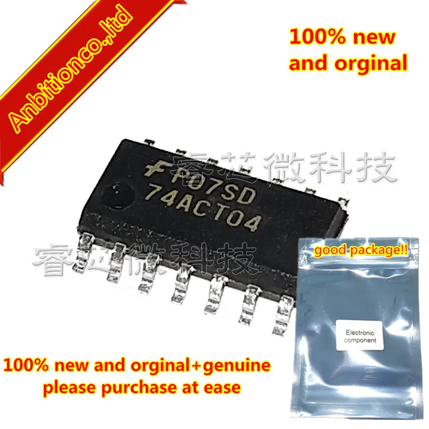 

10pcs 100% new and orginal silk-screen 74ACT04 74ACT04SCX SOP3.9MM ACT04 in stock