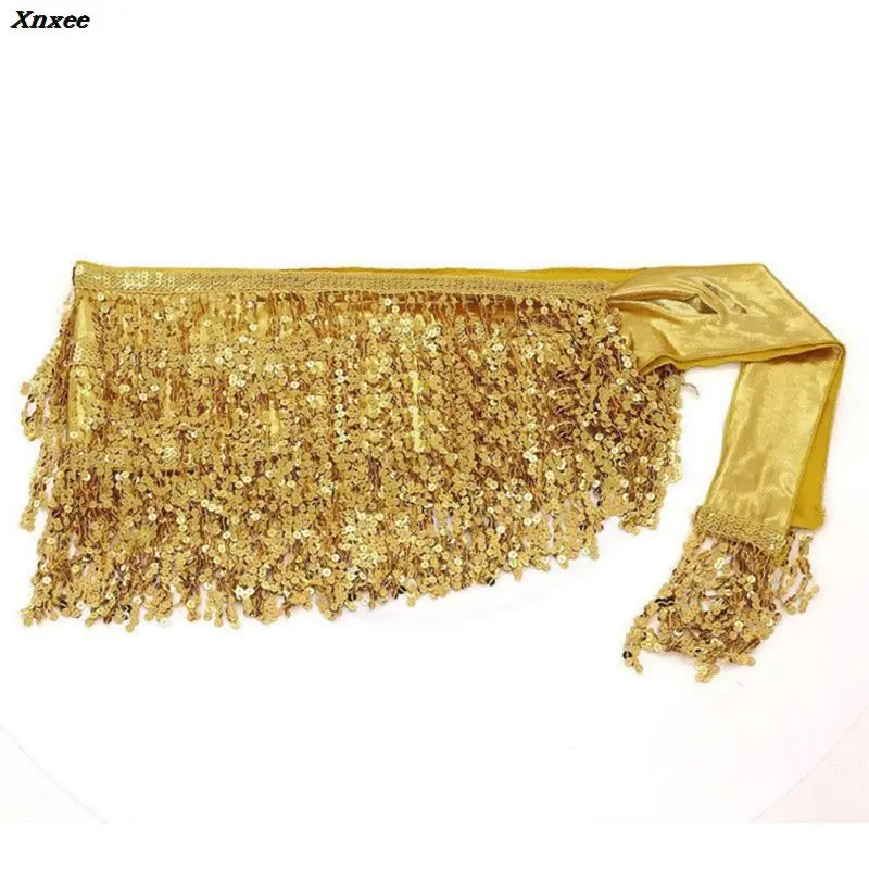 Sequin Belly Dance Costumes Skirt Women Coins Velvet Hip Hula Scarf Wasit Belt Dancewear Tribe Style Ladies Tassel Boho Skirts | Женская