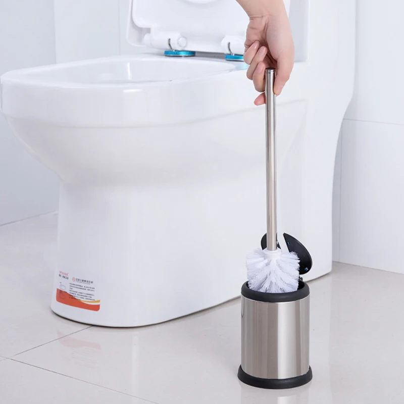 Creative Stainless Steel Toilet Brush And Holder length 30cm diameter 18cm Household Club Hotel Set |