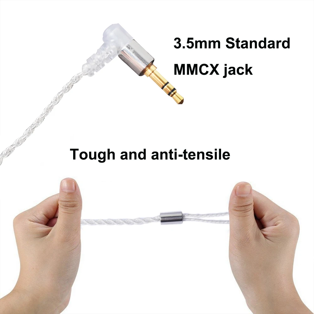 Обновленный кабель для наушников Okcsc 5n 4 акции Mmcx Jack провод с одним кристаллом