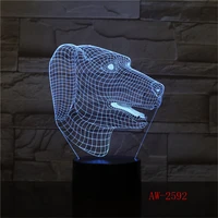 dog 12 zodiac 3d night light led luminaria novelty touch table lamp 7 colors changing desk usb lamp room decor lamp aw 2592