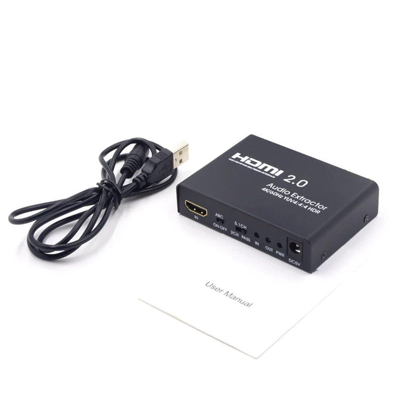 AABB-Hdmi 2 0 к Hdmi аудио экстрактор поддержка 4 K/60Hz Yuv 4:4:4 Hdr Arc для Hd Box Ps3 Ps4 | Электроника