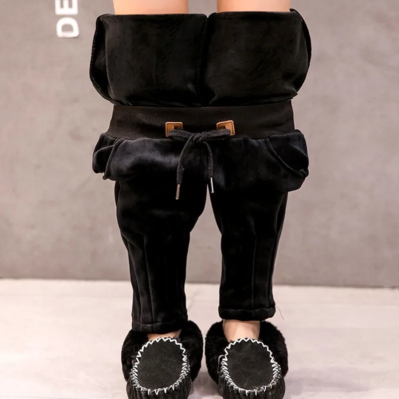 

MIND FEET Women Plus Velvet Pants Autumn Winter Warm Thicken Female Elastic Waist Casual Loose Trousers Sportwear Pantalon