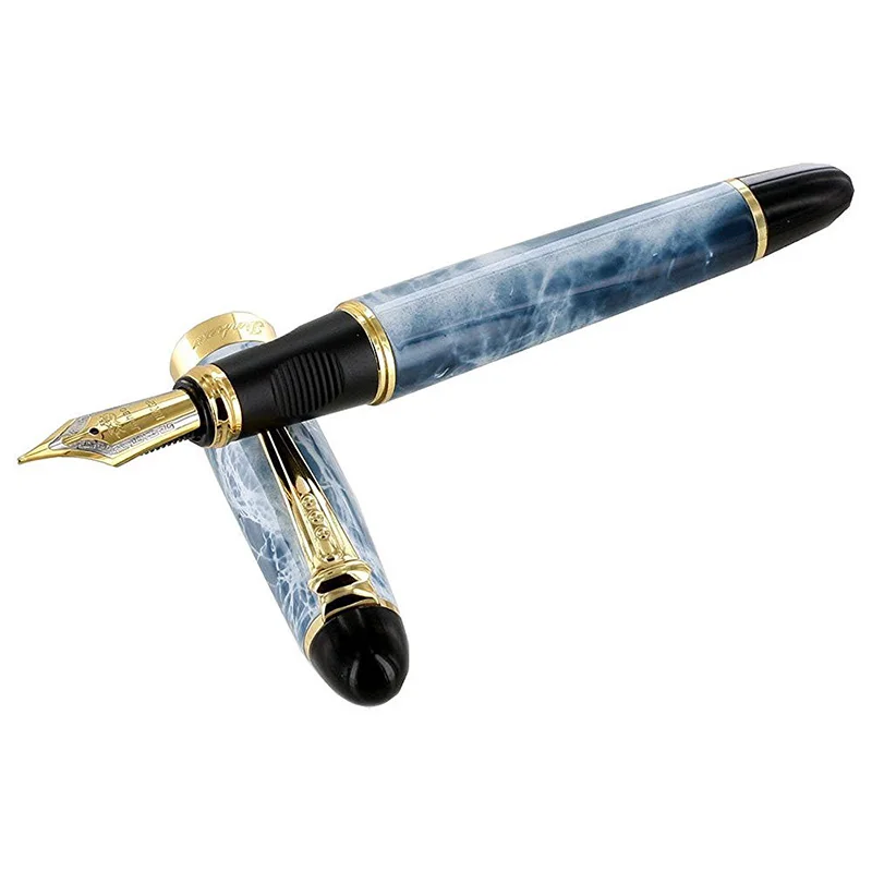 Jinhao Luxury M Nib 18KGP Fountain Pen (Blau white Marble) | Канцтовары для офиса и дома