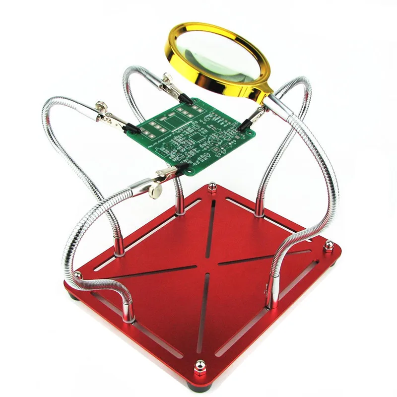 4 Flexible Arm Soldering Station with Removable Clamp Holder PCB Fixture Helping Hands Four Hand for RC Drone FPV Racing | Инструменты