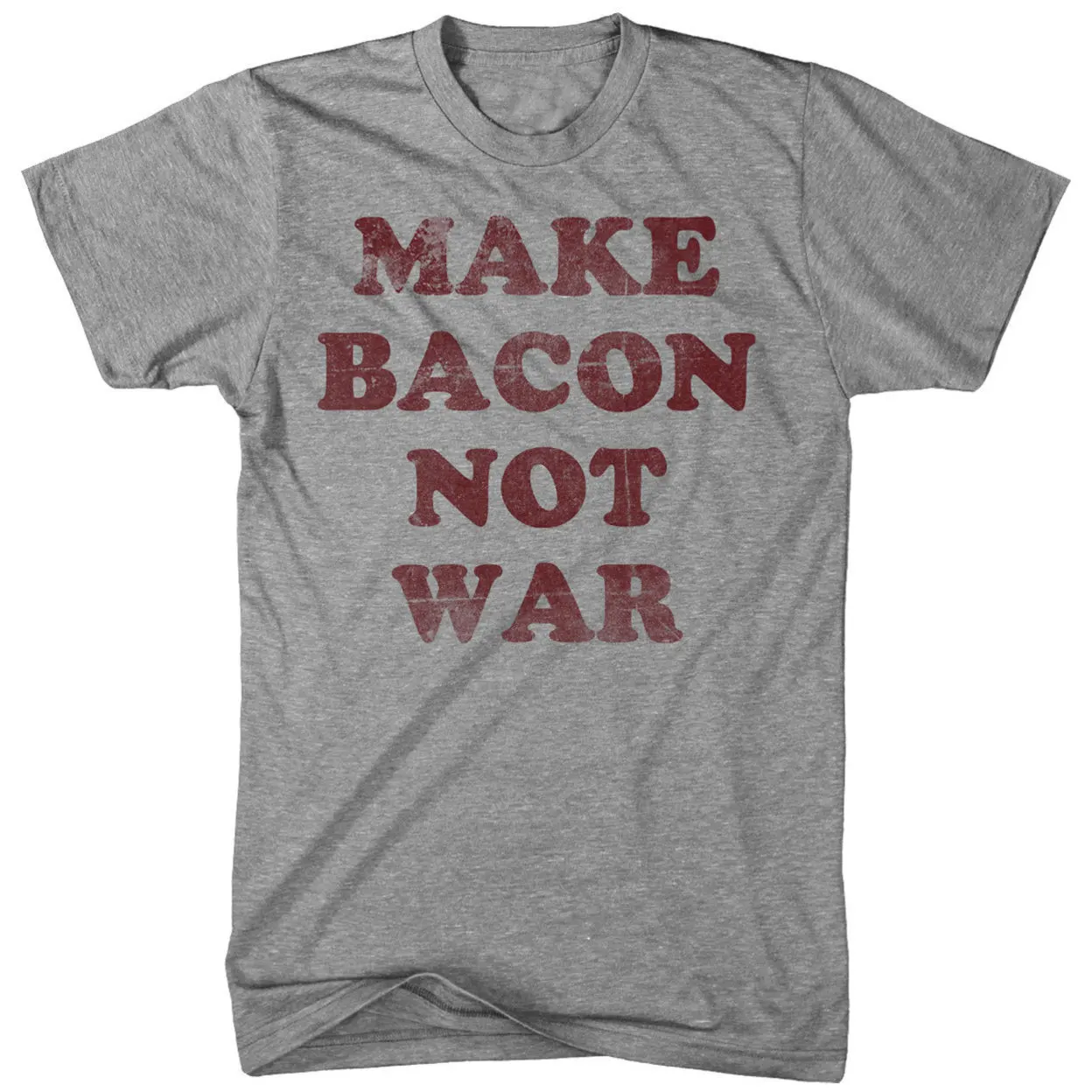 Футболка с надписью Make Bacon Not War|Мужские футболки| |