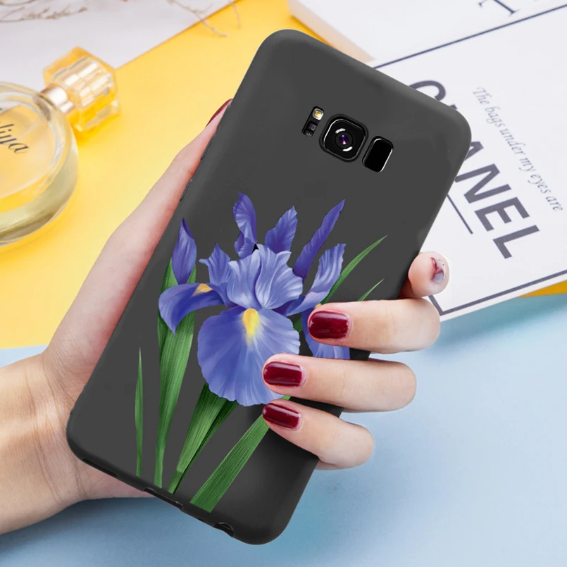 Силиконовый чехол для Samsung Galaxy A8 2018 Цветочный Оригинальный бампер S8 S9 Plus A5 2017 Note 9