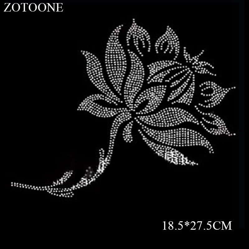 ZOTOONE элегантное платье с цветочным узором узорами стразы аппликация передачи