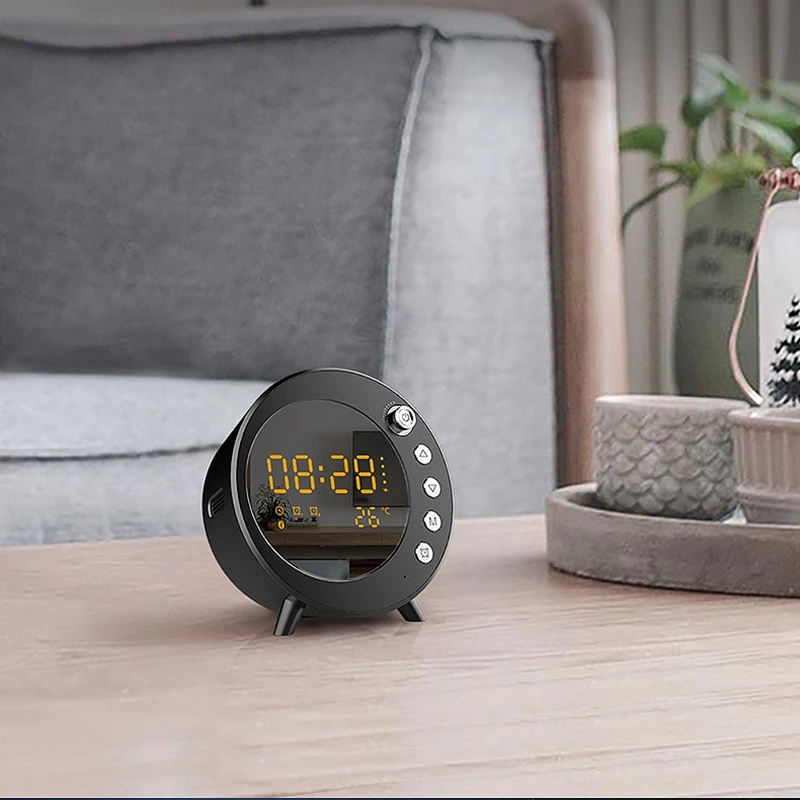 См. Меня здесь S5 беспроводной Будильник Bluetooth динамик поддержка Sd карта Экран