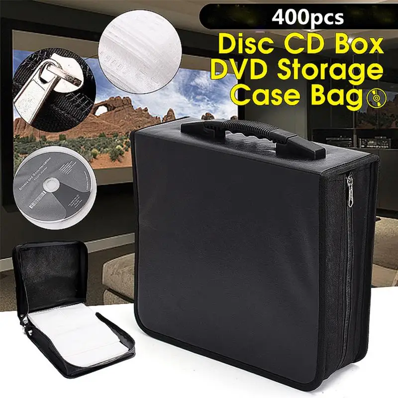 Вместительная сумка для компакт дисков 400 CD DVD VCD бумажник органайзер хранения