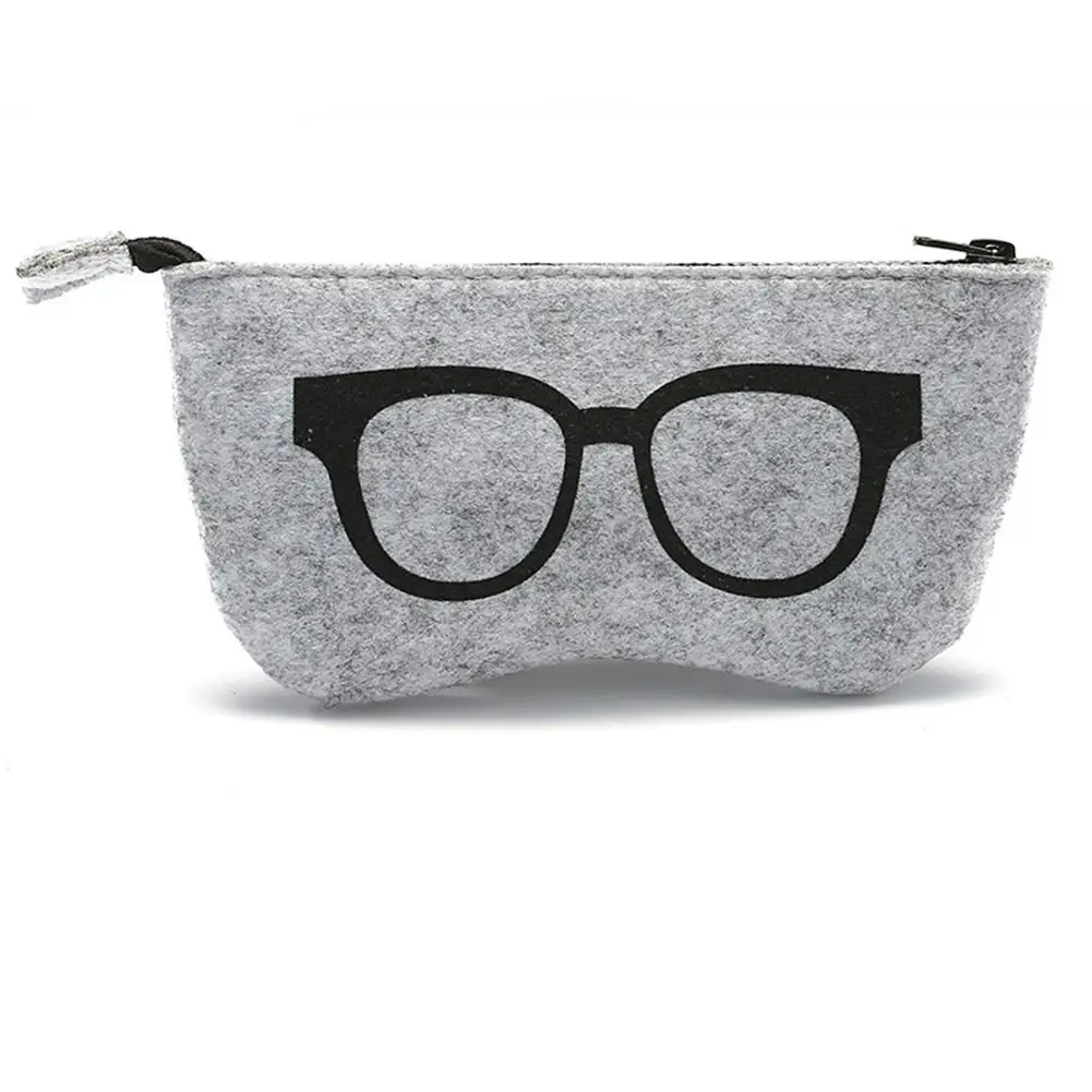 MISSKY Natural Felt Glasses Bag High-Grade Multi-Function Sunglasses Fashion Metal Zipper | Аксессуары для одежды