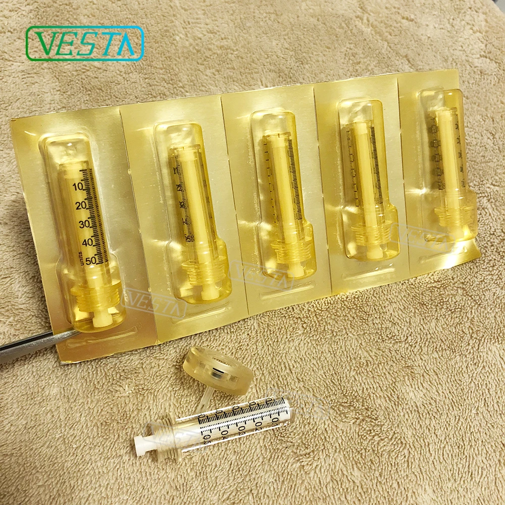 2019 Vesta 100 шт 0 5 мл одноразовые геджиеновые Пластиковые ампулы/шприц/Иглы для