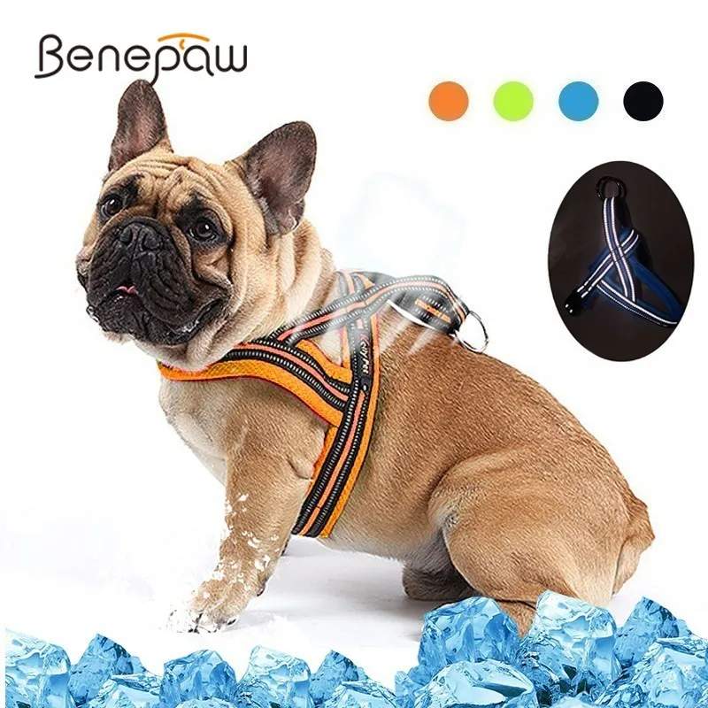 Регулируемый светоотражающий жилет для собак Benepaw удобная мягкая шлейка