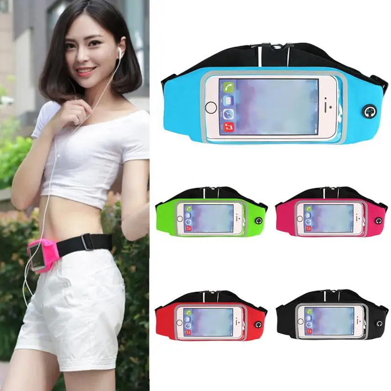 Поясная сумка для мужчин и женщин Спортивная поясная водонепроницаемая экрана