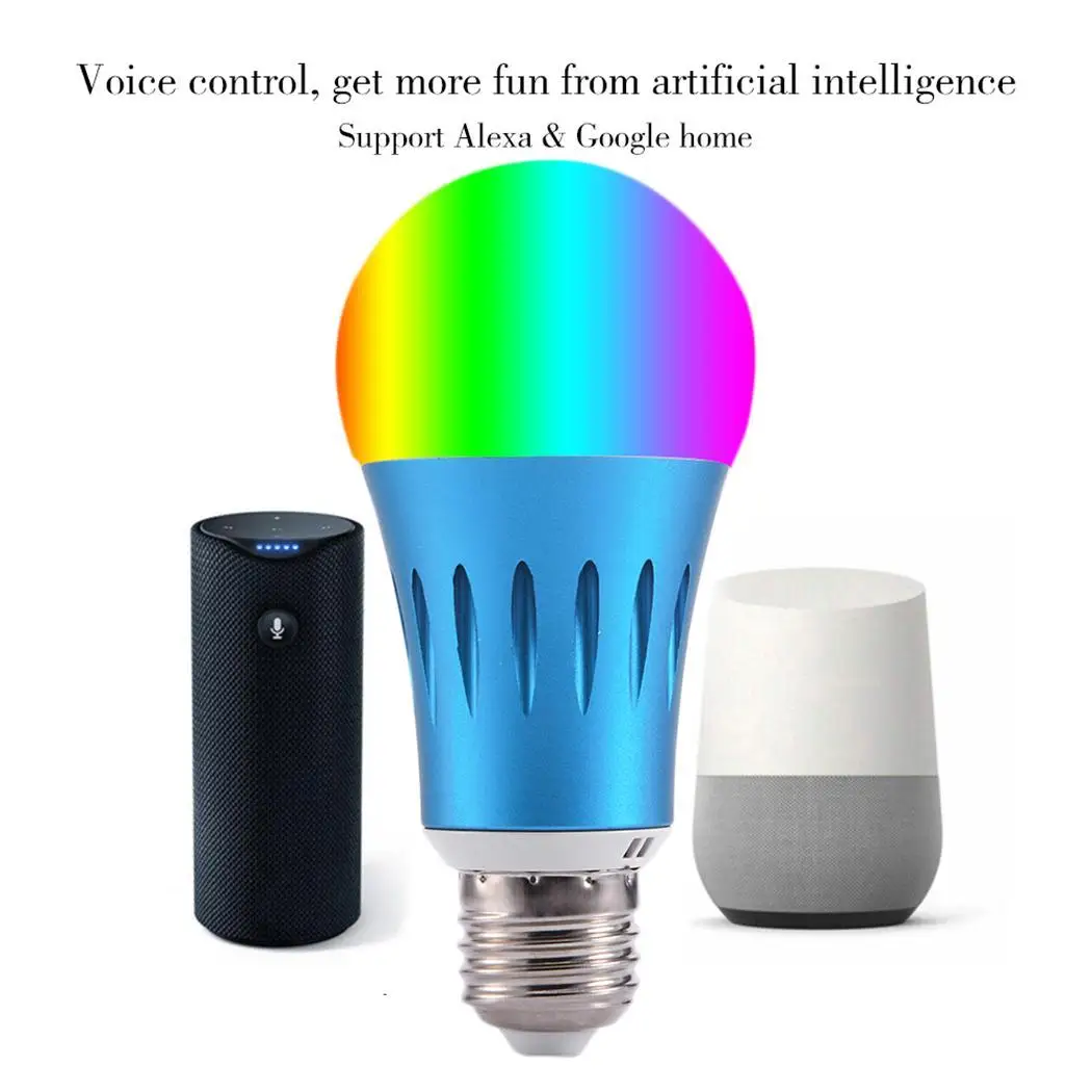 Регулируемый цветной Wifi беспроводной умный голосовой контроль 7 Вт (RGB + W)