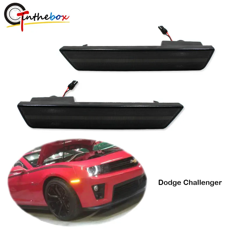 Gtinthebox для автомобилей Dodge Передние боковые габаритные лампы желтый светодиодный