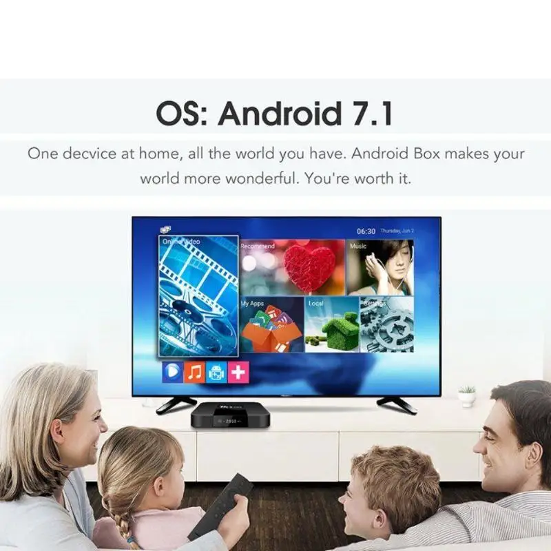 Tanix TX3 мини 2 ГБ + 16 1 Гб 8 Android 7 Смарт ТВ коробка S905W 4 ядра WiFi 4K HDMI compatibleSet компьютерной