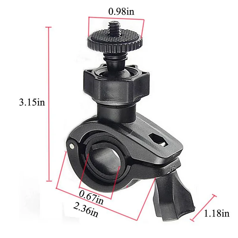 Черный зажим для руля круглой формы GoPro Hero 7 6 5 4 Xiaomi Yi 4K Sjcam Sj4000 Eken Велоспорт Go Pro