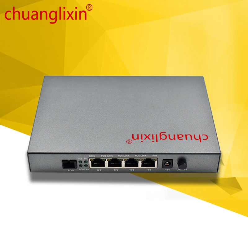 Chuanglixin EPON ONU FTTH 4FE POE 48В источник питания 1 порт 25 г|Оптоволоконное оборудование| |