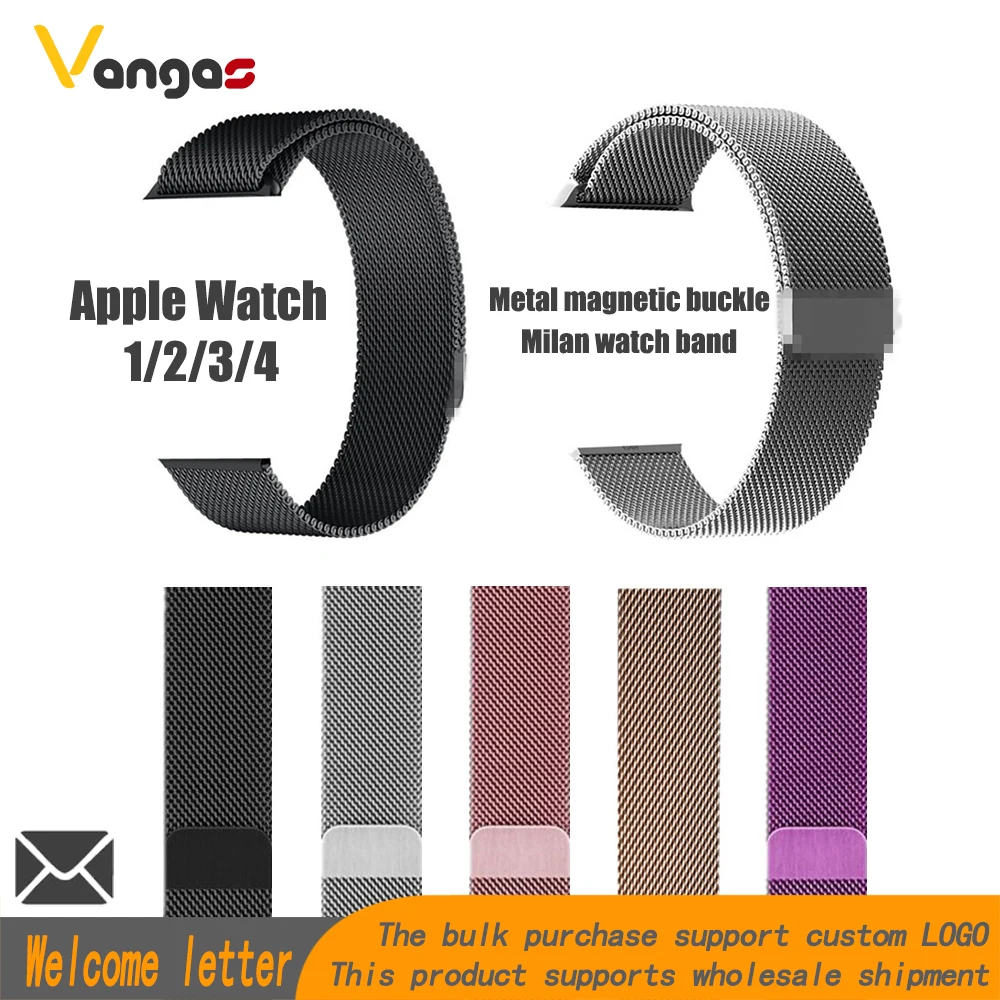 Vangas Milanese Loop браслет Нержавеющая сталь ремешок для Apple Watch series 1/2/3 42 мм 38 iwatch серии 4