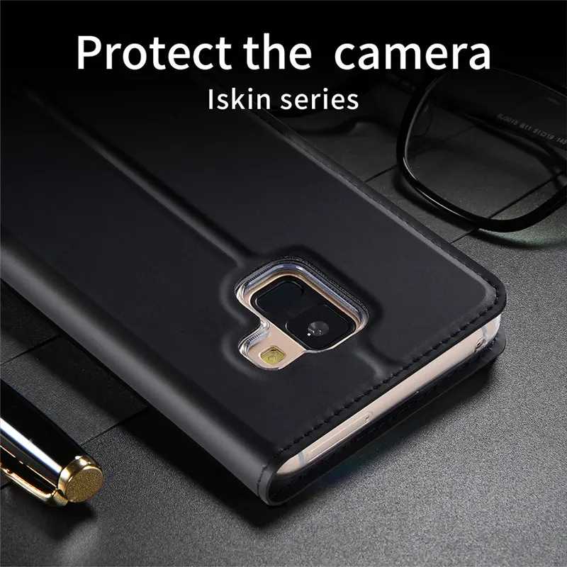 Умный чехол с откидной крышкой для Samsung A8 A6 A7 A5 A3 J3 J6 J5 J4 J2 Pro J7 Note 9 8 S9 S8 + S7 роскошный