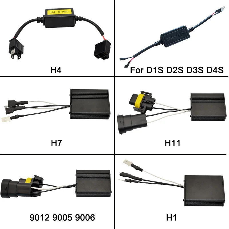 1 пара H4/H7/H8/H11/H3/HB3 (9005)/HB4 (9006) Canbus адаптер электропроводки светодиодный фар