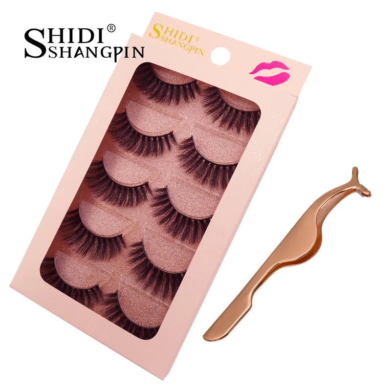 Shidishangpin 1 комплект ресницы серо коричневого цвета Make Up ручной работы из
