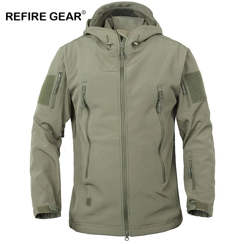 Refire Gear новые тактические камуфляжные куртки с капюшоном для улицы Мужская мягкая