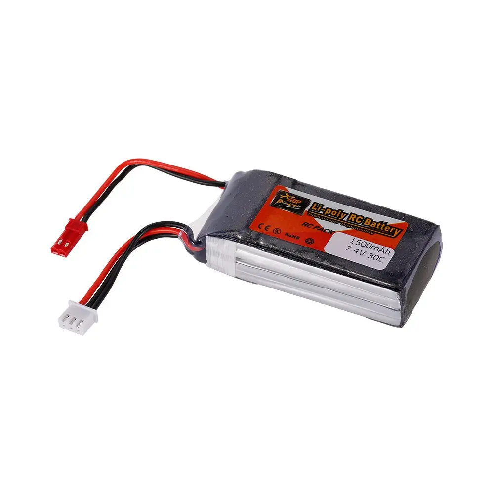 ZOP POWER Lipo батарея для 2S 7 4 V 1500mah 30C JST QAV250 H210 LS180 FPV гоночный RC Квадрокоптер