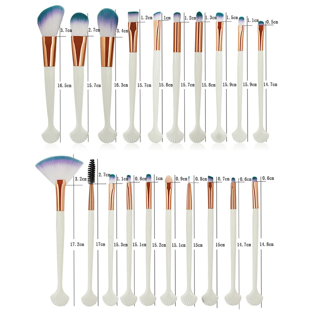Ovonni 20 шт. Brochas Maquillaje основа Форма кисти для макияжа ультра мягкие волокна волос
