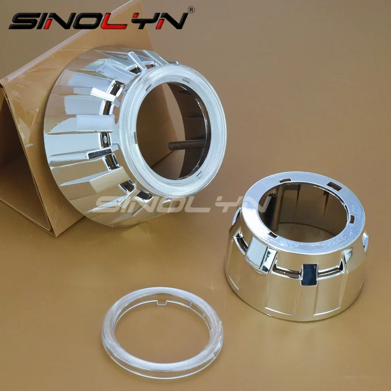

Sinolyn Projector Shrouds Bezel Hoods For Mini 2.5 WST H1 HID Bi-xenon Lens Headlight Lenses Car Lights Accessories Tuning Style