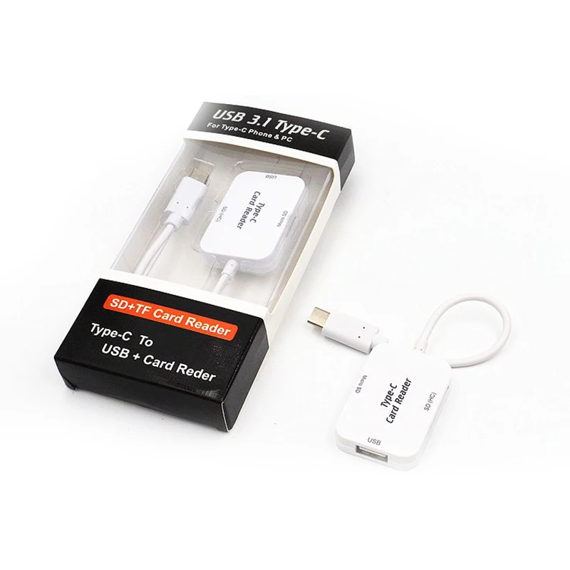 OTG USB 3.1 Type C to 2.0 HUB Micro-SD TF Card Adapter Reader Combo Splitter | Компьютеры и офис