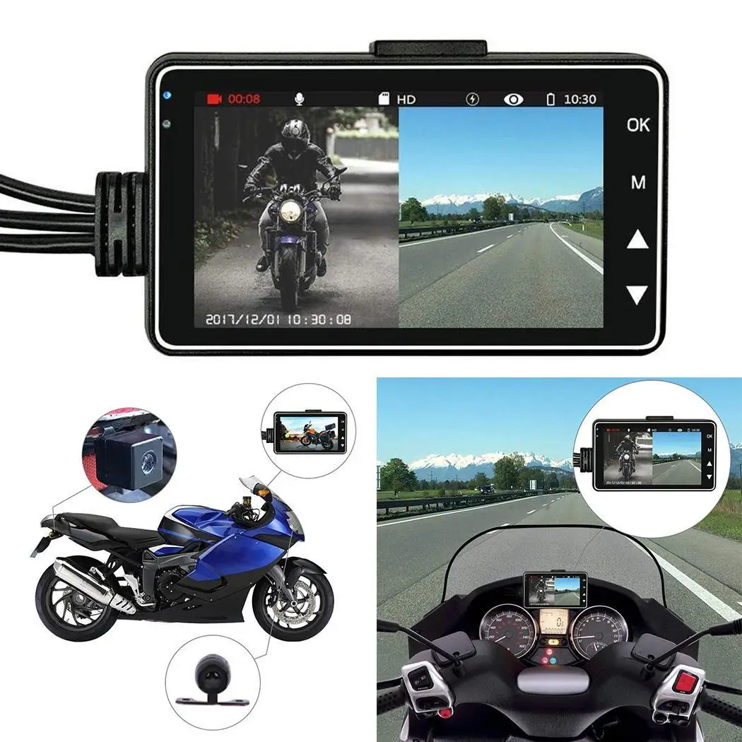 Ощущающий силу тяжести HD 3 дюймов Водонепроницаемый 140 градусов Dashcam