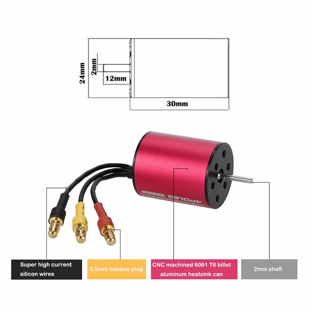 Оригинальный Бессенсорный бесщеточный двигатель GoolRC S2430 7200KV и комбинированный