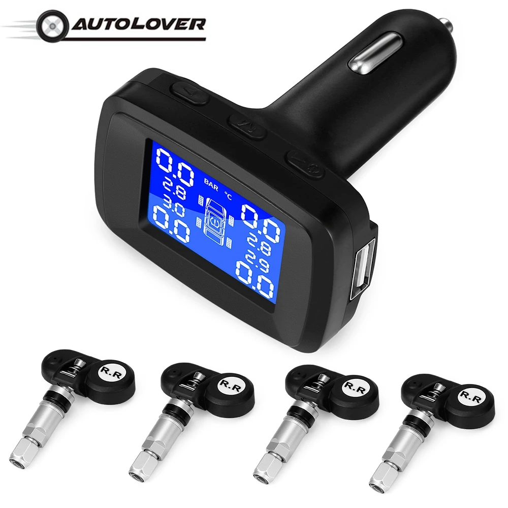 Умная Автомобильная TPMS DC 5V система мониторинга давления в шинах реальном времени