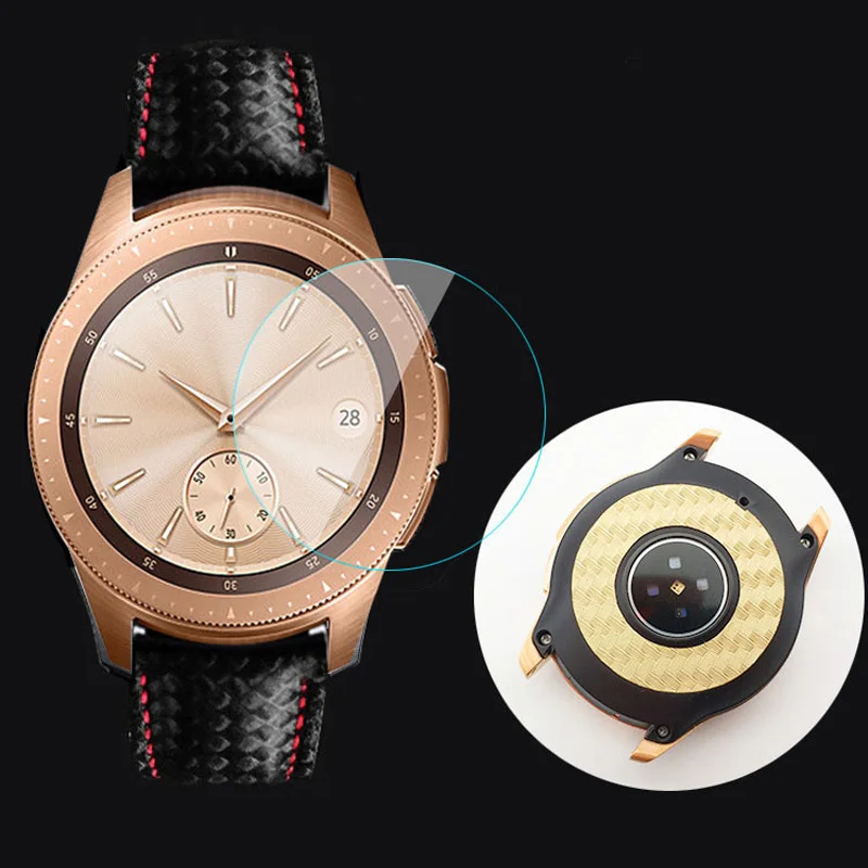 2 шт. Защитная пленка для экрана Samsung Galaxy Watch задняя крышка из углеродного волокна