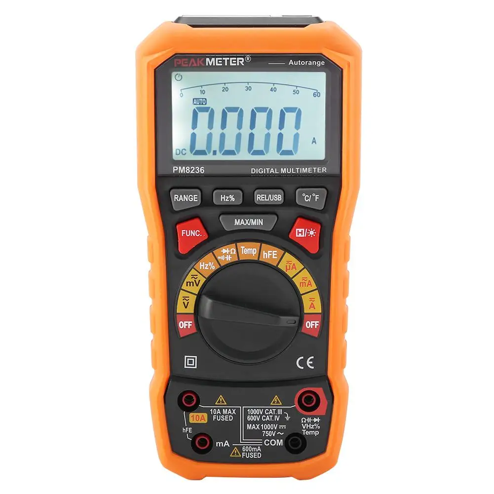 Цифровой мультиметр с автоматическим выбором диапазона PEAKMETER PM8236 измеритель