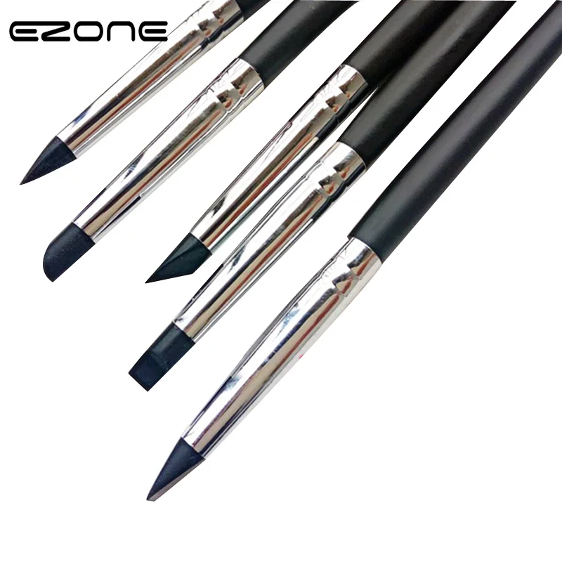 Кисти для гуаши EZONE 5 шт. силиконовые рисования акварелью и маслом инструменты